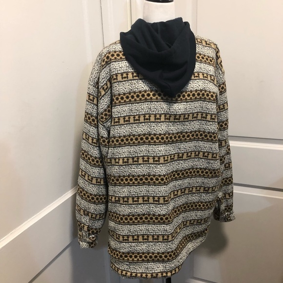Amazing stylish Grit Iron winter button up hippie hoodie shirt size 2xl - Picture 4 of 6